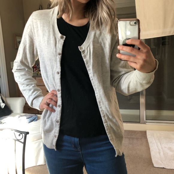 GAP Sweaters - Light grey GAP cardigan